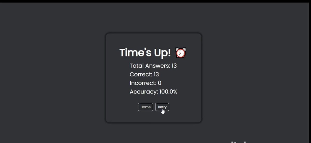 WiideZ's tweet image. Day 91 &amp;amp; 92 of #100daysofcoding #100DaysOfCode
Added countdown, settings, results popup
