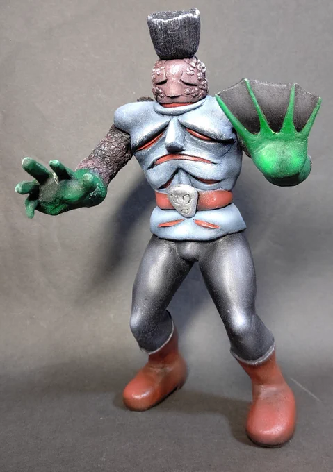 石粉粘土工作第三弾ガマゴエモン完成!!  #仮面ライダーX#GOD悪人軍団 