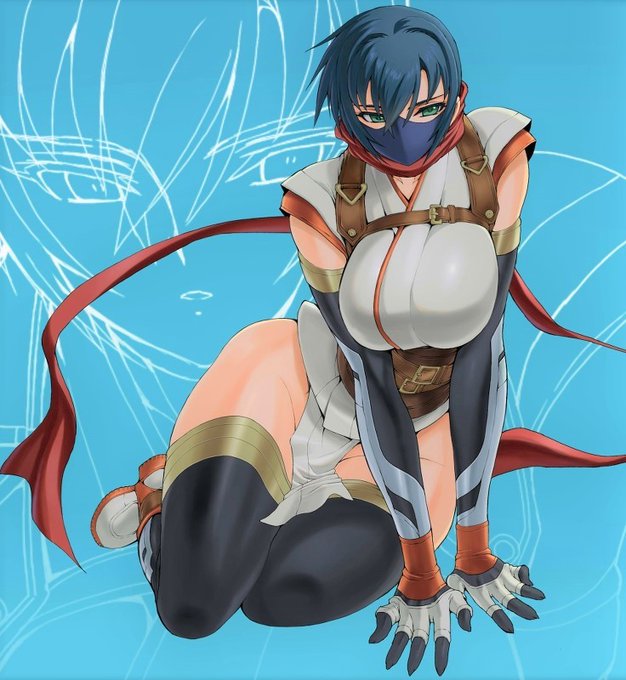 #見た人も無言で赤い何かを上げる
いにしえよりニンジャマフラーは赤と決まっています 