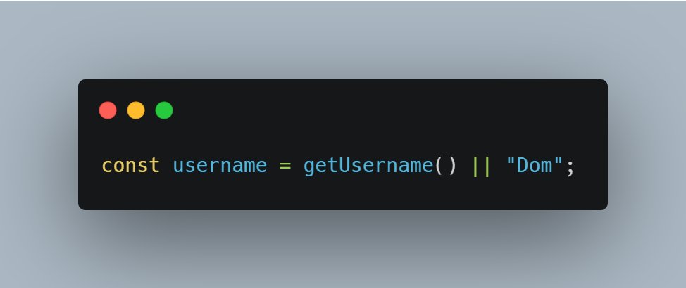 nsccsrm's tweet image. Tech Tip of the day💻: #javascript
You can use the logical OR operator (||) for defaults as opposed to using an if statement.
1) Without the OR operator
2) With the OR operator
#community #frontend #html5 #CSS #Coding