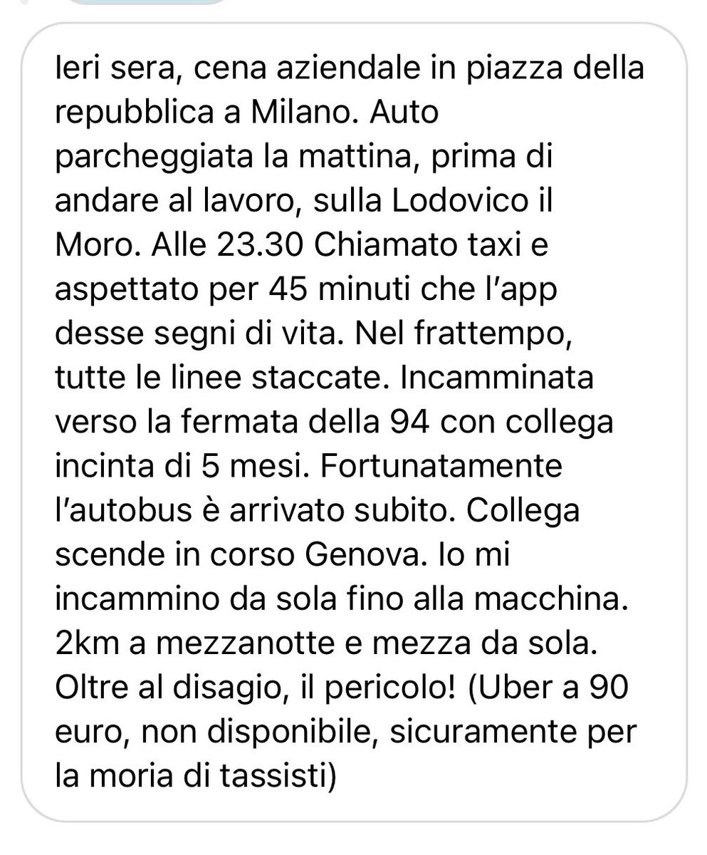 stanzaselvaggia's tweet photo. Non si è mai vista una città in cui esiste un disagio cosi legato ai taxi, un disagio che riguarda cittadini e turisti, con un SINDACO che non si degna di dare risposte. Se succede qualcosa di grave per questo disservizio, poi non si dica che il comune non sapesse. @BeppeSala https://t.co/7qBY7RYxeO