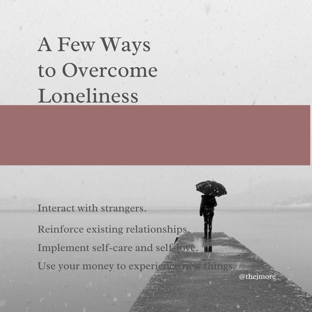 Loneliness can be avoided by doing something as simple as taking a walk in the park, interacting with strangers, getting a pet, or creating new experiences.

#mentalhealthawareness #loneliness #overcomingloneliness