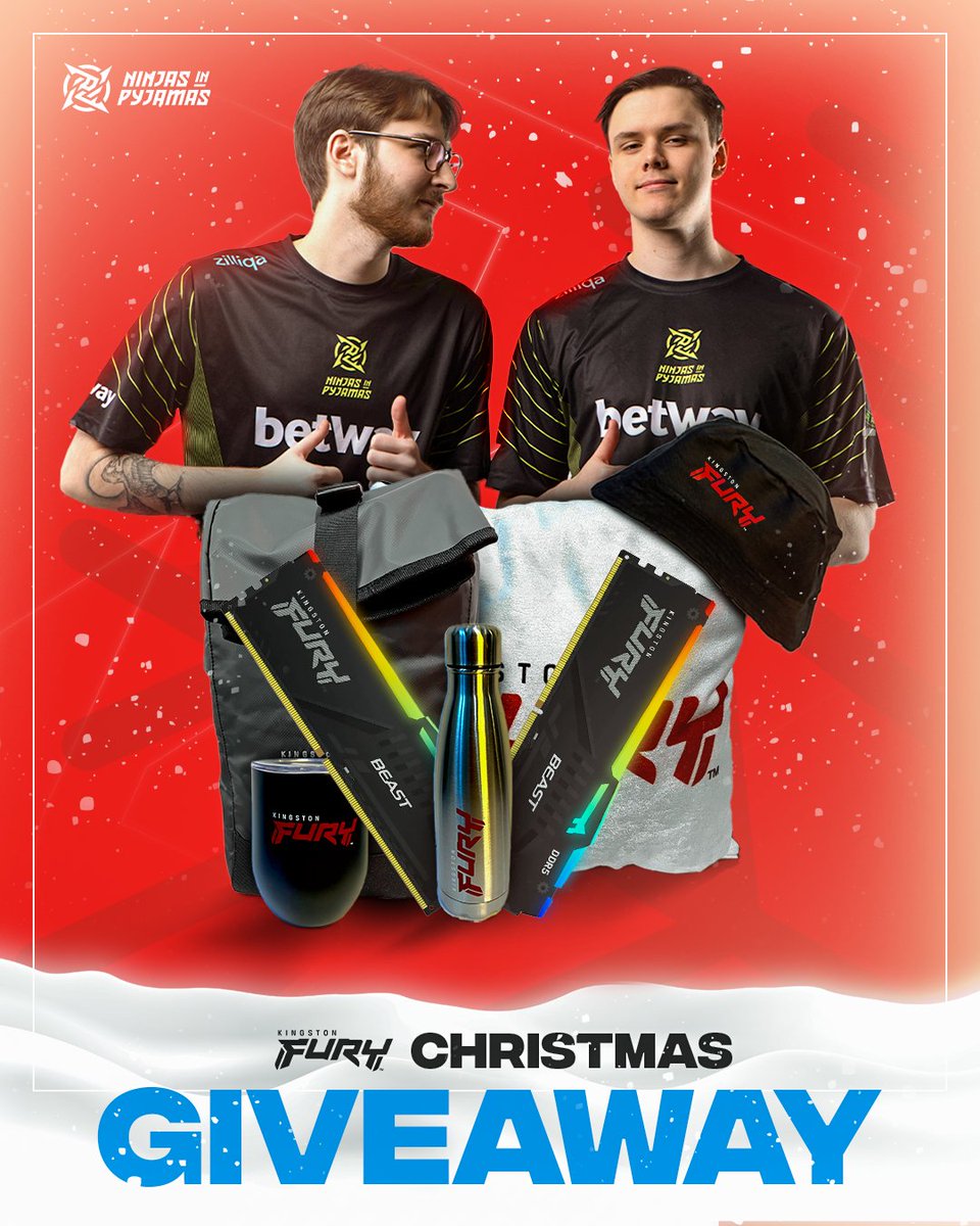 Together with <a href="/kingstontech/">Kingston Technology</a> we're giving away a complete package for one ninja to win 🎄🎅 To enter all you have to do is:

💟 Like &amp; Retweet
🔄 Follow <a href="/NIPCS/">NIP CS</a> &amp; <a href="/kingstontech/">Kingston Technology</a> 
👥 Tag 2 Friends

Ends on 23.12 | Good Luck 🍀