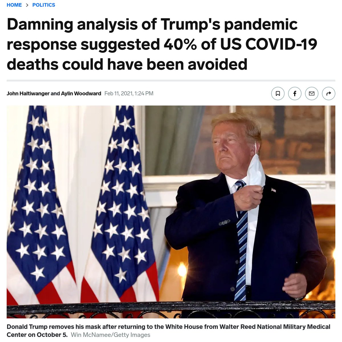PWAandJ's tweet photo. @EliseStefanik Hey, NY21, you want to know WHO purposely withheld information about COVID 19 from the American public?
FORMER President Trump! He gagged public health officials from telling the public the truth about virus, hoping that it would just "disappear. "
One million + Americans died. https://t.co/4jgZ8BPVkV