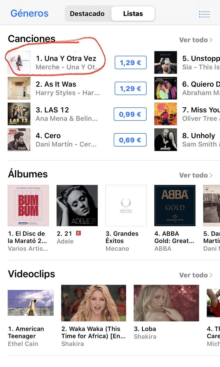 MercheOficial's tweet photo. Oeoeooeoeoeoeoeoe!!!GRACIAS!! Gracias por este n1 en #Itunes 🙏♥️♥️♥️ #UnaYOtraVez https://t.co/vlYXo5Eefv