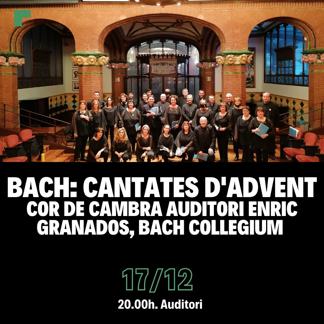 AuditoriEG's tweet photo. 📢🔝🔝Avui a les 20h un concert absolutament indeclinable, tant pels intèrprets com pel repertori.  BACH: CANTATES D'ADVENT  Que no us l'expliquin!!
#bach #händel #CCAEG #bachcollegium #artsenviu #culturalleida #lleida https://t.co/tNW44IRvBR