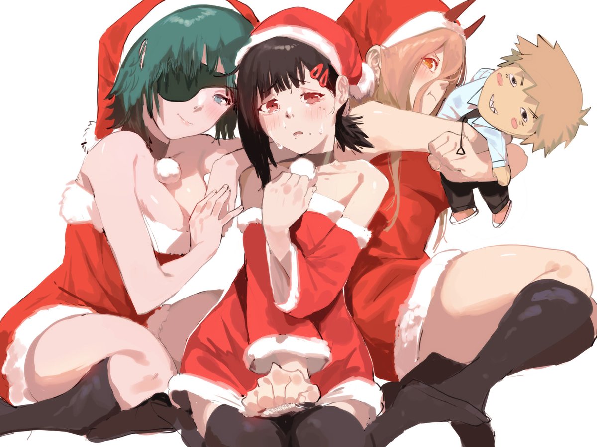 デンジ ,東山コベニ(チェンソーマン) ,姫野 ,パワー(チェンソーマン) 「special division 4 christmas 」|ｒａｎｅブルーのイラスト