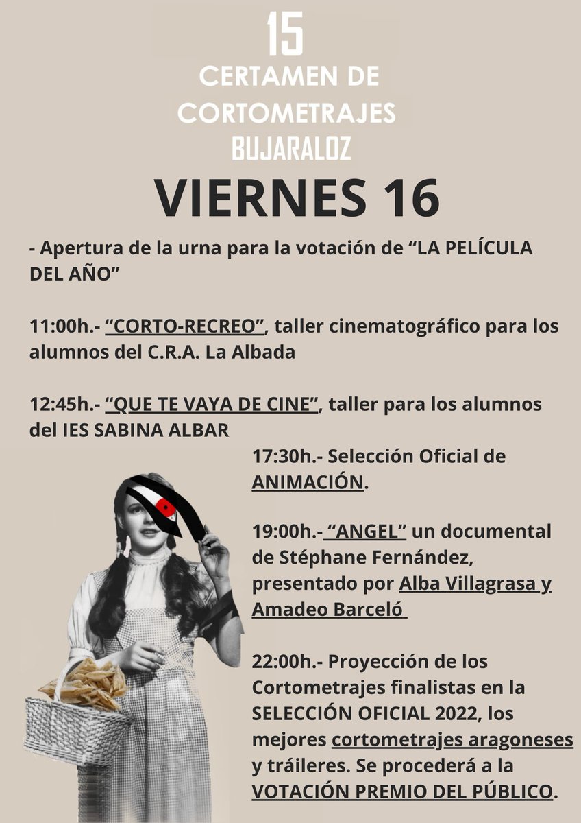 Comenzamos, y  no te pierdas  ninguna  de las actividades  que hemos organizado
#Bujaralozescine #Monegros 
#Festivalesdecine