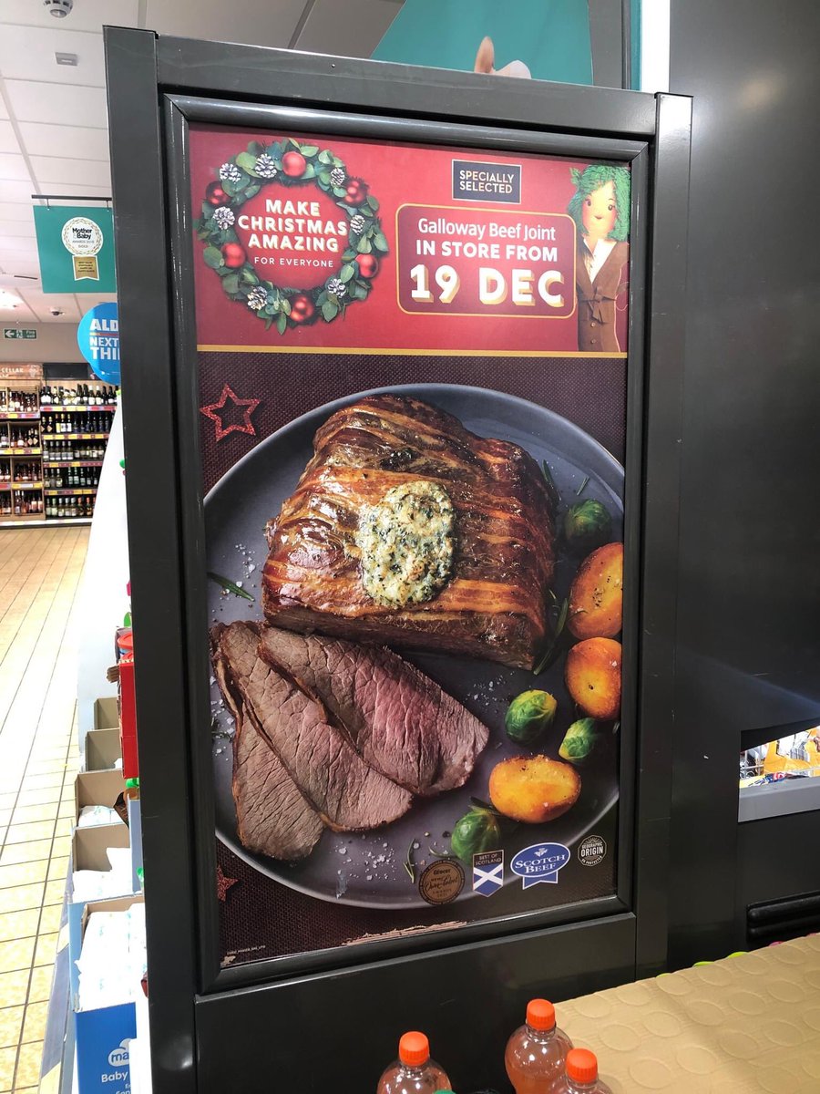 Galloway Beef is returning to Aldi stores throughout Scotland from Monday!

🎁 Scotch 30 Day Aged Galloway Beef Sirloin Joint 0.8-1.2kg

🎁 Scotch 30 Day Aged Galloway Beef Rump Joint 1.0-2.2kg

🎁 Scotch 30 Day Aged Galloway Beef Joint wrapped in Ayrshire Streaky Bacon 950kg
