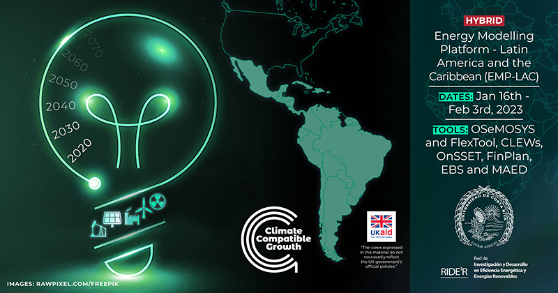 ResearchCcg's tweet photo. Reminder: The Energy Modelling Platform for Latin America and the Caribbean: #EMPLAC 2023
🗓️ 16 Jan–23 Feb, 2023
@UniversidadCR & online
Application deadline: 9 Jan (online participation)
#Free training in energy modelling tools:
https://t.co/F314DMajhF https://t.co/mVaxmyDk8R