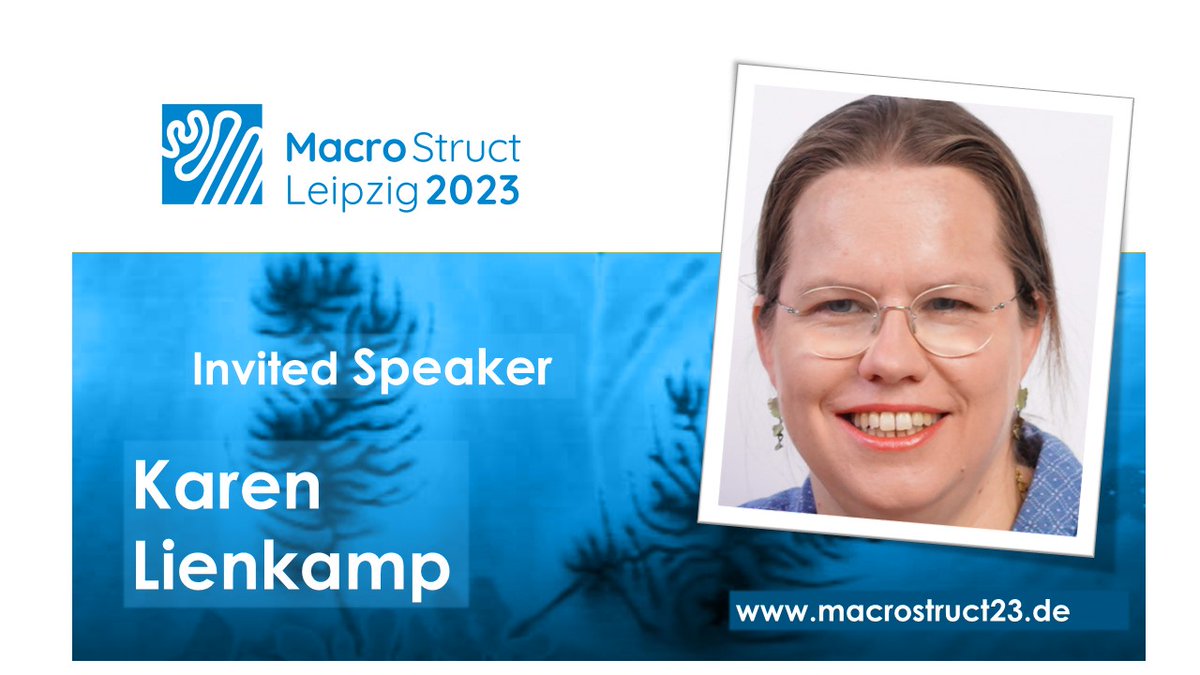 MacroStructLeipzig2023 (@structmacro) on Twitter photo Don't miss out!📢 Karen Lienkamp (Saarland University) on bioinspired polymer surfaces from structure-property relationships to biomedical applications at MacroStruct23.
Send your Abstracts by Monday(19.12.2023): macrostruct23.de
<a href="/Saar_Uni/">Universität Saarland</a> @PolyMaterials #PolymerPhysics Don't miss out!📢 Karen Lienkamp (Saarland University) on bioinspired polymer surfaces from structure-property relationships to biomedical applications at MacroStruct23.
Send your Abstracts by Monday(19.12.2023): macrostruct23.de
<a href="/Saar_Uni/">Universität Saarland</a> @PolyMaterials #PolymerPhysics