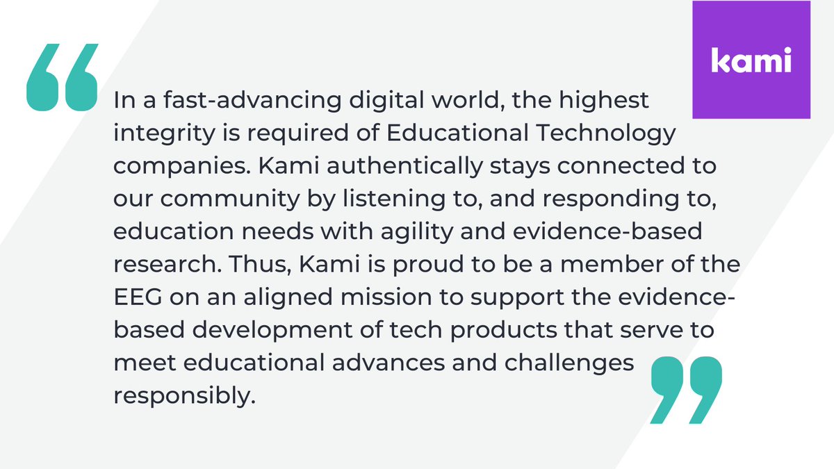 Find out a little bit more about our latest member <a href="/KamiApp/">Kami</a> 

If you would like to join the EEG click here: edtechevidence.com/join-us/