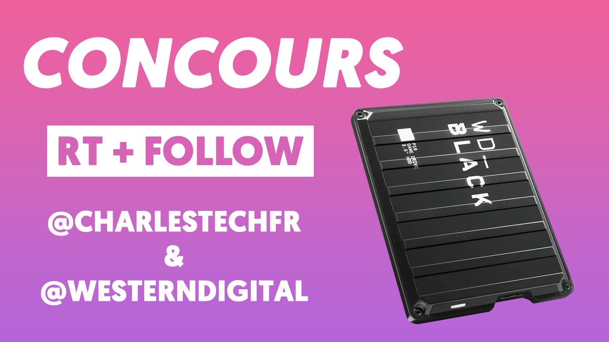 charlestechfr's tweet photo. 🎁 #CONCOURS - Gagne ton disque dur externe Western Digital, d'une capacité de 4 To !

🔁 RT ce tweet
👉 FOLLOW @charlestechfr et @westerndigital 
 
🔔 Active la cloche pour ne rien louper !

📅 Tirage au sort le 23/12/2022 https://t.co/ra1V9eRHTB