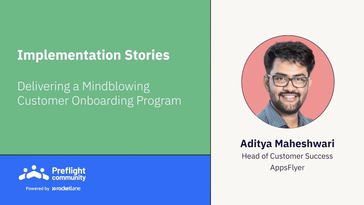 RocketlaneHQ's tweet photo. Making customers go “wow” is no cakewalk. @mahe_adi, Director of #CustomerSuccess at @AppsFlyer, shares the key changes that improved their #CustomerOnboarding methodology and wowed customers!

Watch now: https://t.co/a4Ss1gqK80

#Preflight #ImplementationStories https://t.co/MIfPuQro14