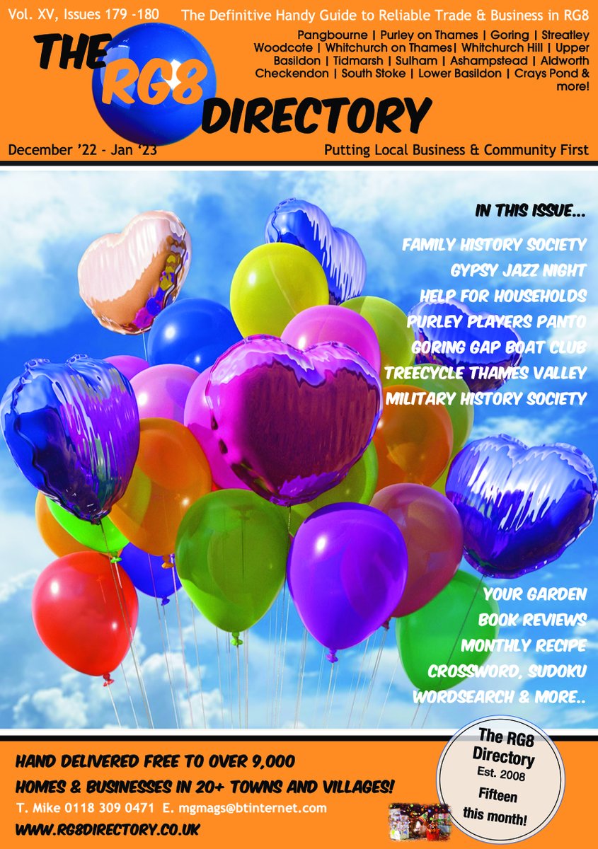 The latest issue is out. Find out more at rg8directory.co.uk