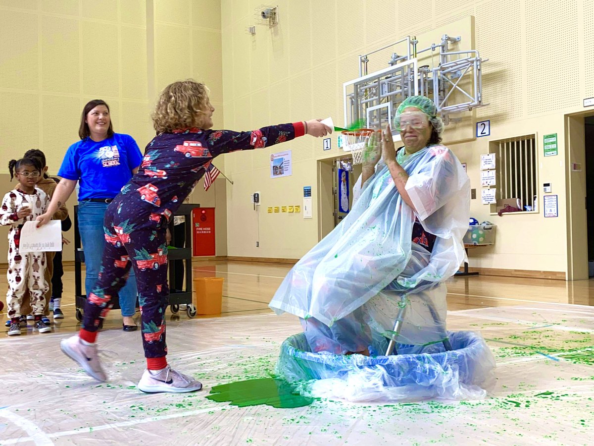 threetulips83's tweet photo. Love what you do and you’ll never work a day in your life! A great last day before winter break with sliming of the principal! #kunidynasty #dodea #perrypride #LeadershipMatters @DoDEA_Pacific https://t.co/zSWk6dS2Hd