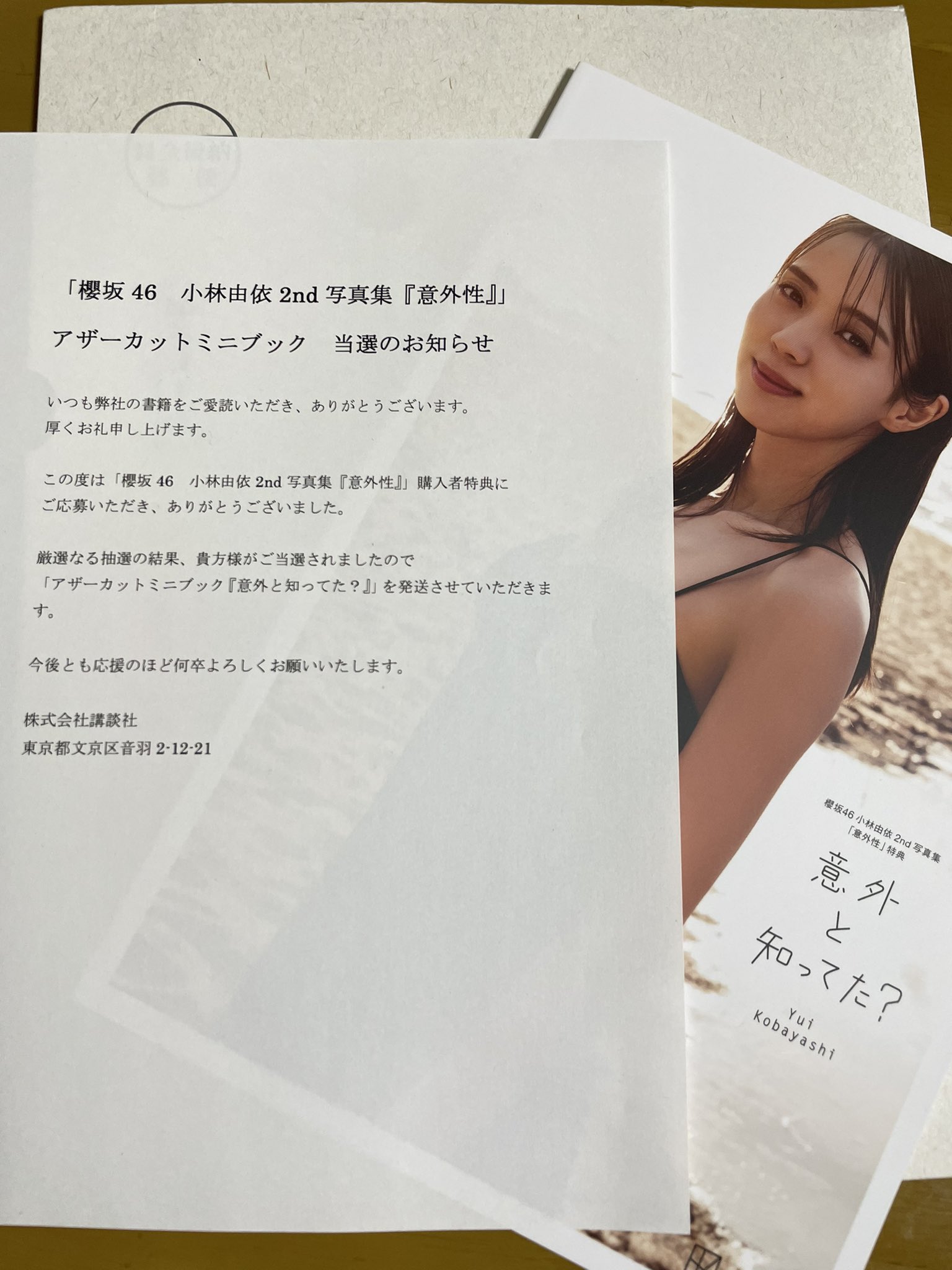 小林由依 写真集 『意外性』 アザーカット ミニブック 『意外と知って