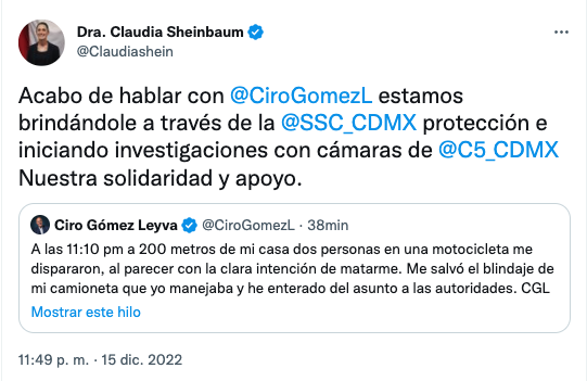 Ciro Gómez Leyva denuncia intento de asesinato