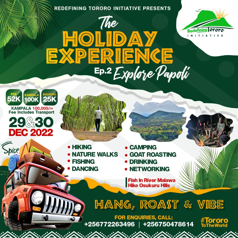 Don't miss out on The #HolidayExperience this December from 29th to 39th in Tororo. Filled with nonstop fun activities at a booking fee of only 25k & 100k damage for those traveling from Kampala. Make your bookings at +256772263496
#VisitTororo
#TheHolidayExprerience