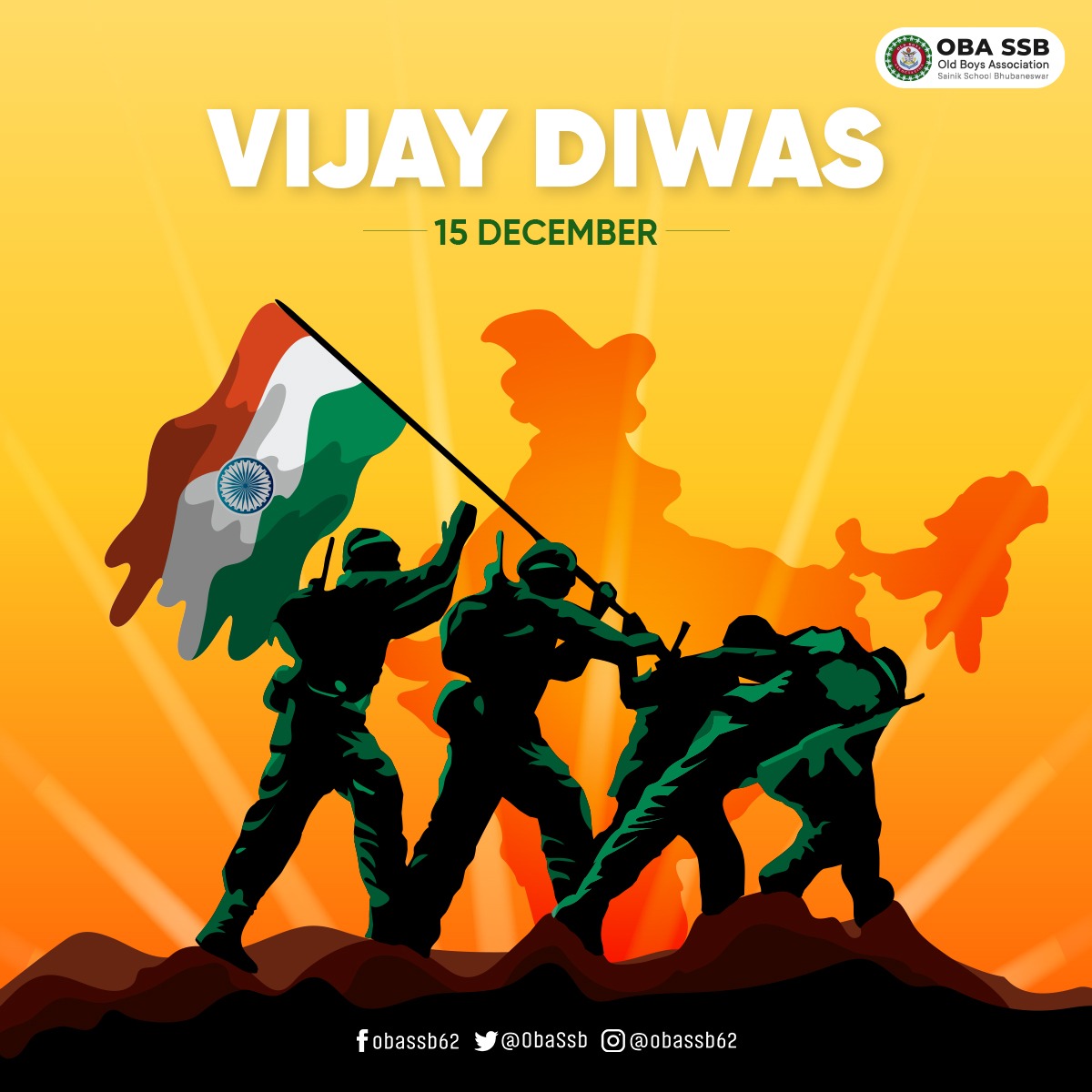 ObaSsb's tweet photo. On #VijayDiwas, we salutes and humbly remembers the courage and valour of all the brave soldiers who sacrificed their lives in protecting our motherland with unflinching patriotism. 
 #JaiHind

#VijayDiwas2022 https://t.co/V8m4o7Q5Oa