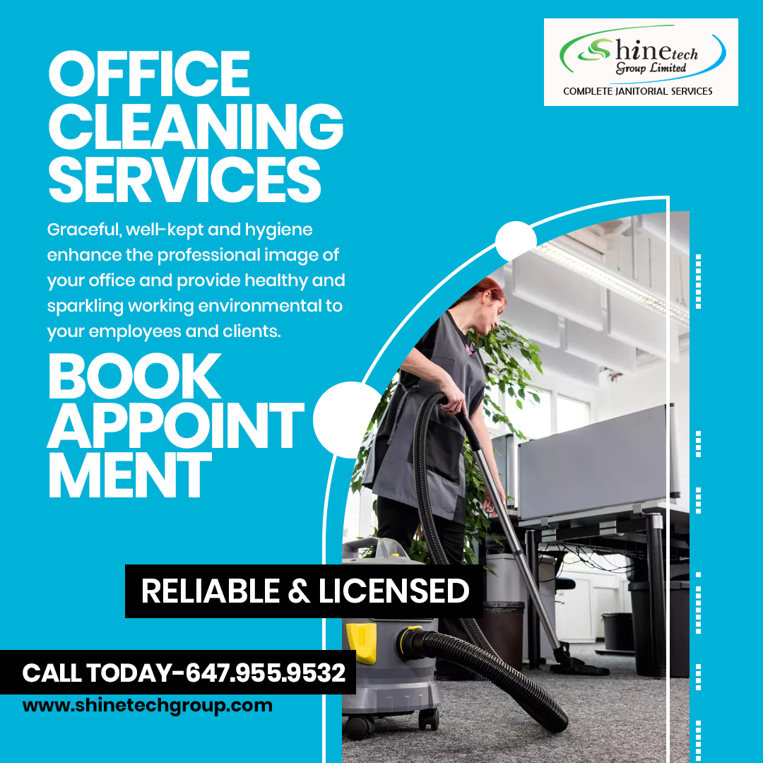 shinetechgroup's tweet photo. Office Cleaning Services in Vaughan with affordable prices!!
Book an appointment today:
Call: 647-955-9532
Website:https://t.co/2aYAw7eSxe
#vaughan #CleaningServicesVaughan #cleaningservices #Officecleaning #officecleaningservice https://t.co/ZkBBsTN91A