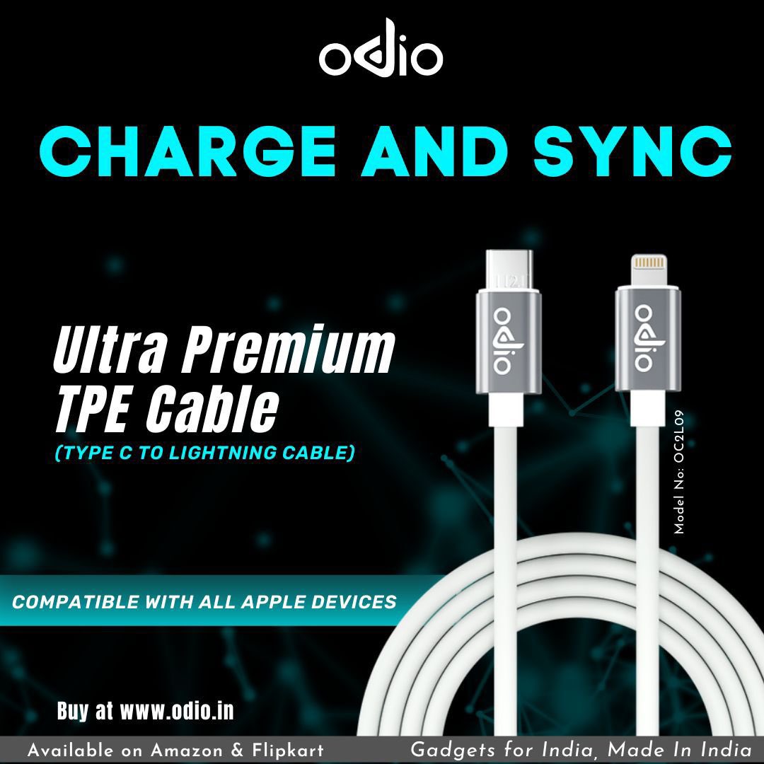 odioIndia's tweet photo. Charge with premium connector OC2L09
•USB Type-C to Lightning Cable
•Color : White
•Ultra Premium TPE Cable
•Compatible with all apple devices
🛒Shop on https://t.co/s0Q7hVH8m8
#usb #usbcable #usbcables #mobileaccessories
#mobileaccesories #bangalore #typeccable https://t.co/PzGjgied0v