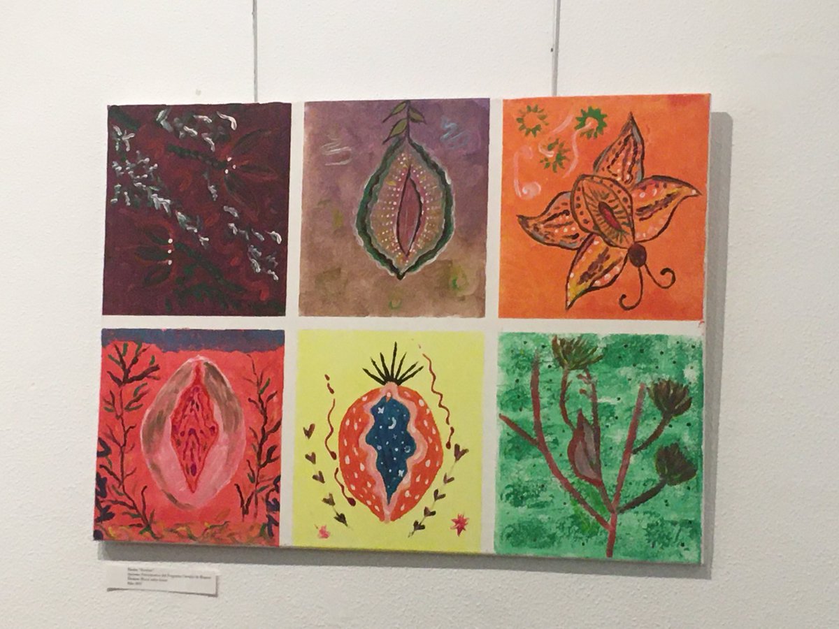 silviaseixasnai's tweet photo. Onte en ⁦@ACBoveda⁩ na presentación do #puntovermello e da expo #MenstruArt https://t.co/g8Ax0uH249
