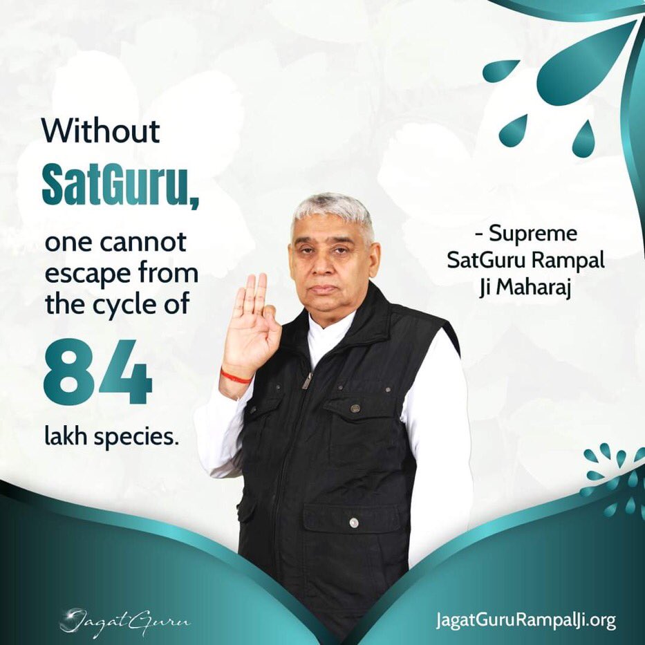 #GodMorningFriday
Without Satguru one cannot escape from the cycle of 84lakh species.