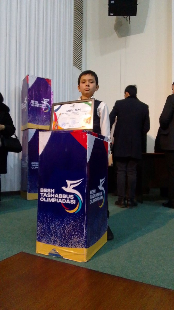 MahkambekP's tweet photo. ✅Kuni kecha mahallamizda akasini yutib birinchi oʻrinni olgan Hakimjonov Ibrohim, Besh tashabbus olimpiadasi 2-mavsumda Respublika bosqichida 3 oʻrinni egalladi. Iqtidorli yoshimizga omad va zafarlar tilaymiz. @AlisherSZ https://t.co/QCVqTt7d1N