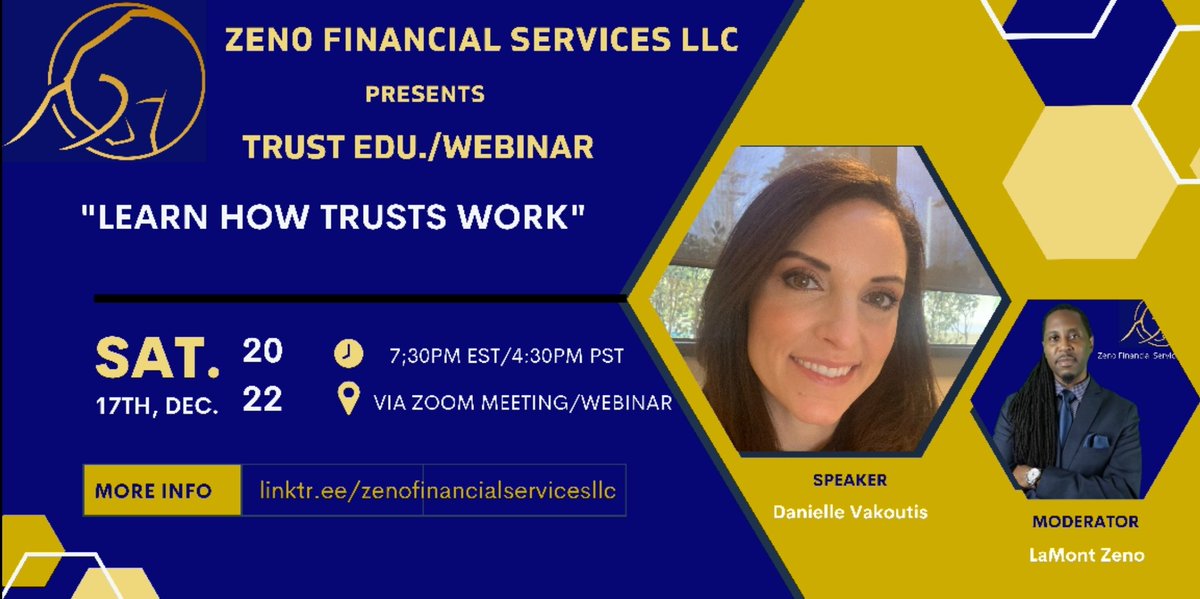 ZenoFinancial's tweet photo. Learning "How Trusts Work" Is A Good Place To Start Whether You Have Assets or Not! As Long As You Start Somewhere To Start Building Them For Yourself! https://t.co/MhRfiQrglJ