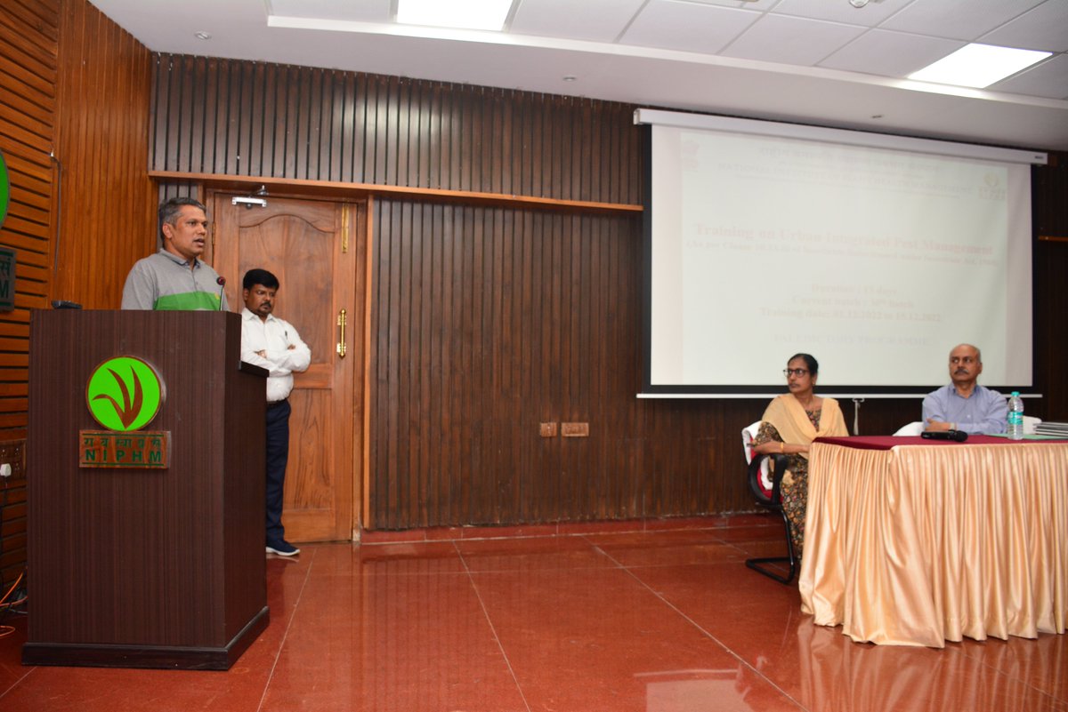 niphmindia's tweet photo. National Institute of Plant Health Management (#NIPHM), Hyderabad has just concluded the 15 day training program on "Urban Integrated Pest Management" for industry professionals
@AgriGoI https://t.co/UASddZJPn6