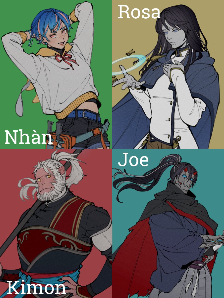 We have introduced four of our new characters!

Who is your favorite? Vote below!👇