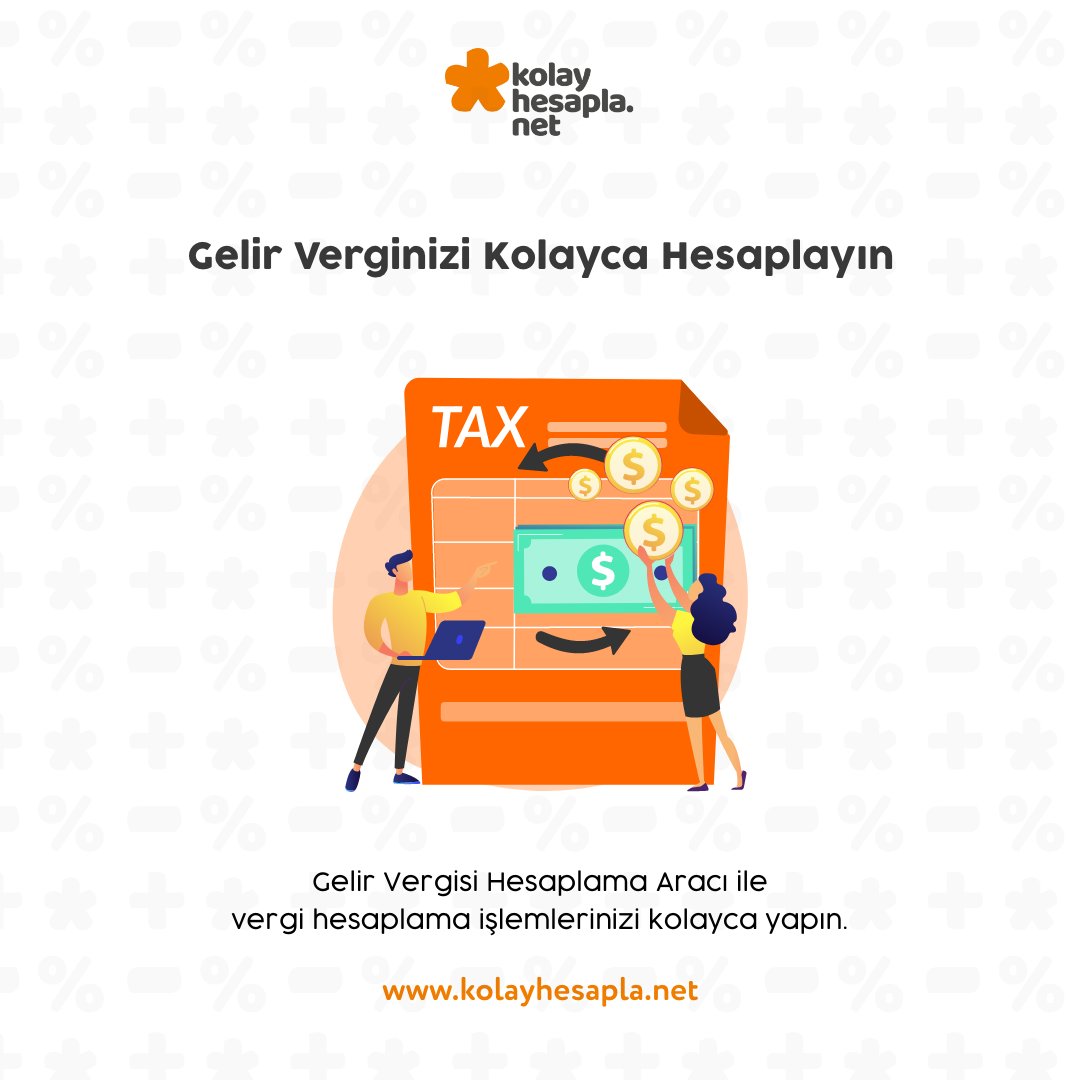 Gelir Vergisi Hesaplama Aracı ile vergi hesaplama işlemlerinizi kolayca yapın. 

kolayhesapla.net/vergi/gelir-ve…

#gelirvergisi #işletme #girişim #kolayhesapla