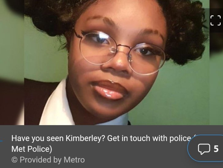 lostplanetearth's tweet photo. #Missing🆘 schoolgirl #Kimberley, #LastSeenAlive⚡ November 19.
She #vanished from #Essex, but has #links to #Newham, #Brent, #Merton and #Ealing #Hayes #Harlow and #HighWycombe.
#Call101, #ref 22MIS041542
#UK #uknews #ukmissing #MissingChild #England
https://t.co/rvaibebv1C https://t.co/5hxL6HjQKE