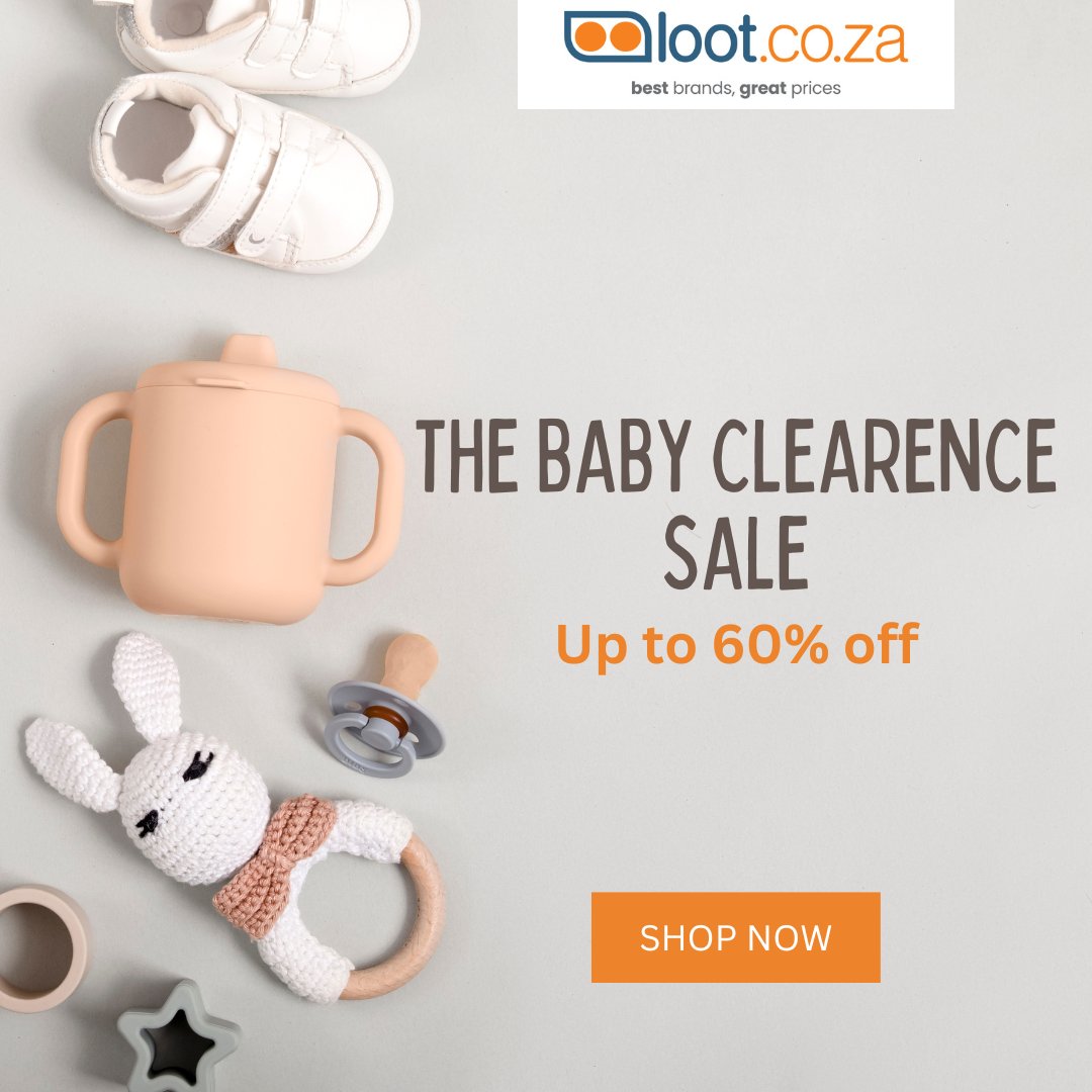 lootcoza's tweet photo. 👶👩 Get mom and baby ready for the festive season ahead and shop our AWESOME Baby Clearance Corner PLUS get up to 60% off! https://t.co/eJeOJ0R41C 💻#Mom&BabyEssentialsOnaBudget #ShopLootOnlineNow #UpTo60%Off https://t.co/959r3ljDEN