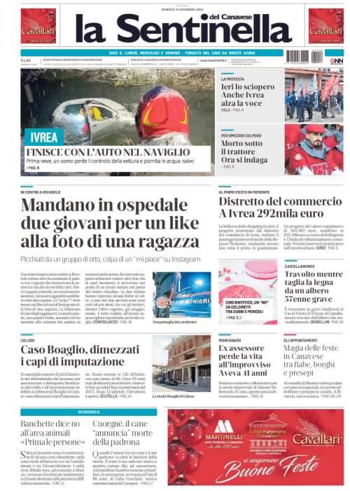 CCuccurullo's tweet photo. Buongiorno a tutti. Ecco la #primapagina della #Sentinella in edicola oggi   https://t.co/mCDmwpZQh1 https://t.co/YR6nC9aaxi