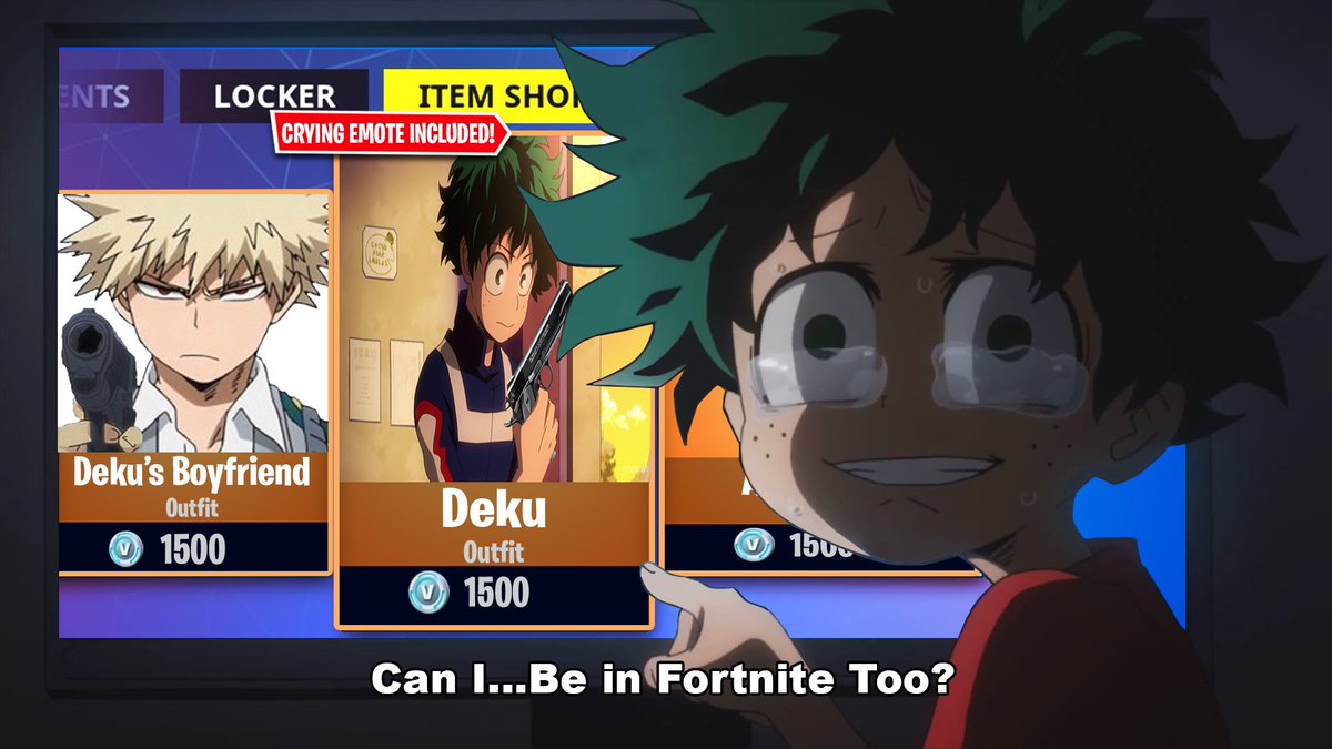 twinmeister on Twitter: "OFFICIAL FORTNITE X MHA LEAK 😱😱😱"