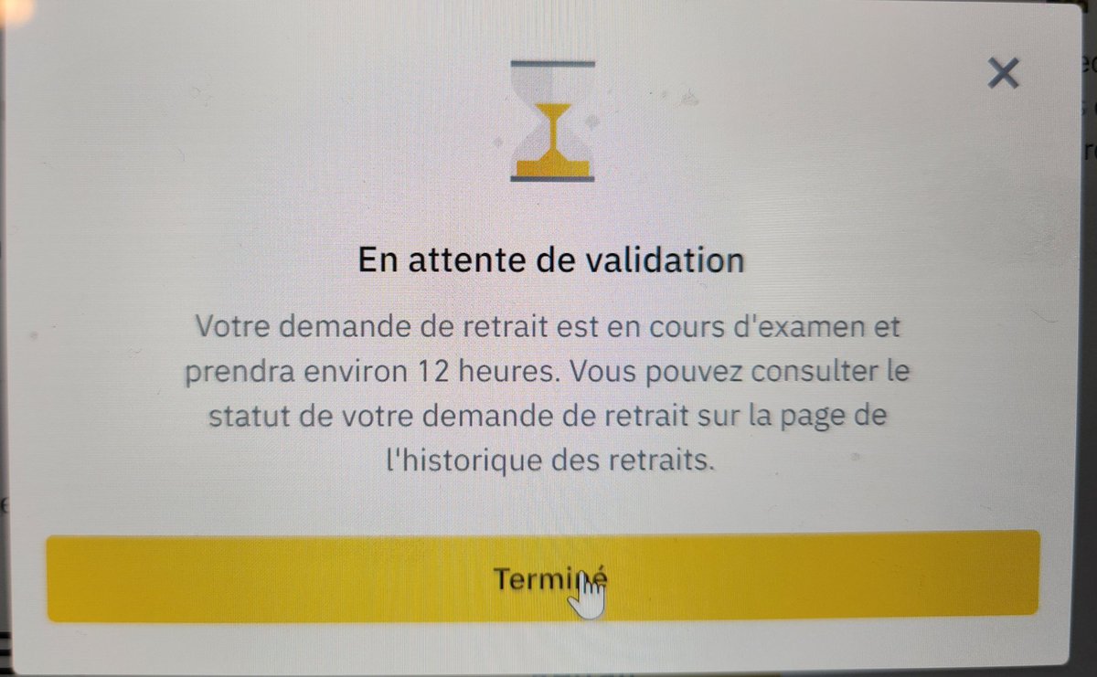 ALefilef's tweet photo. @CryptoSauceYT Ce matin j'ai voulu retirer mes BTC vers ma Ledger et Binance m'annonce que la transaction prendra 12 heures. @LeBinanceFR https://t.co/03gTSKBlpA