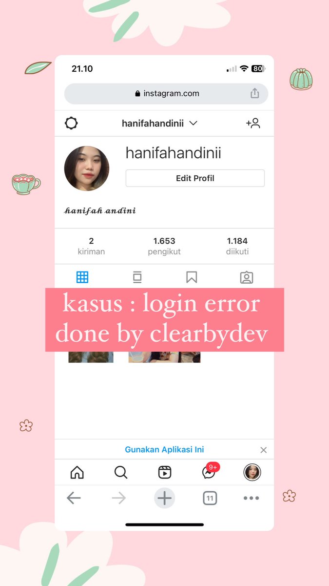 clearbydev's tweet photo. kasus : instagram login error. tidak bisa aktivitas apapun

testi pemulihan akun / balikin akun #testiclearbydev https://t.co/4r1Umb2R8s