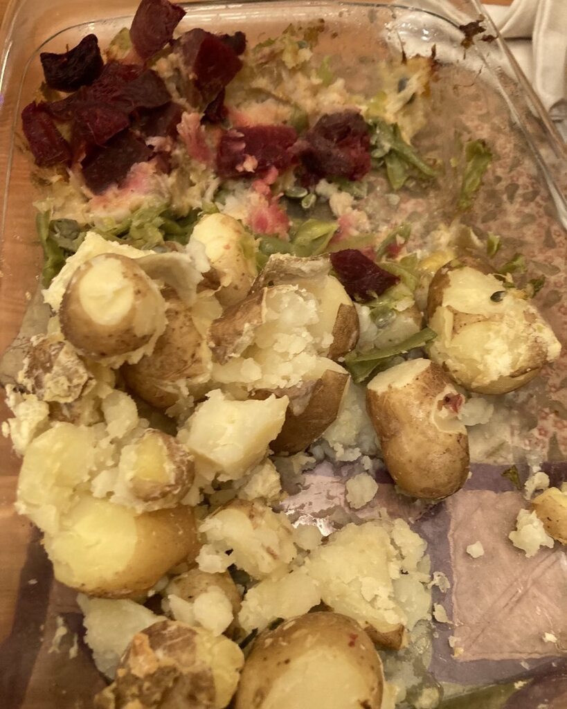 A little bit of potato, a little bit of beet, goes a long way