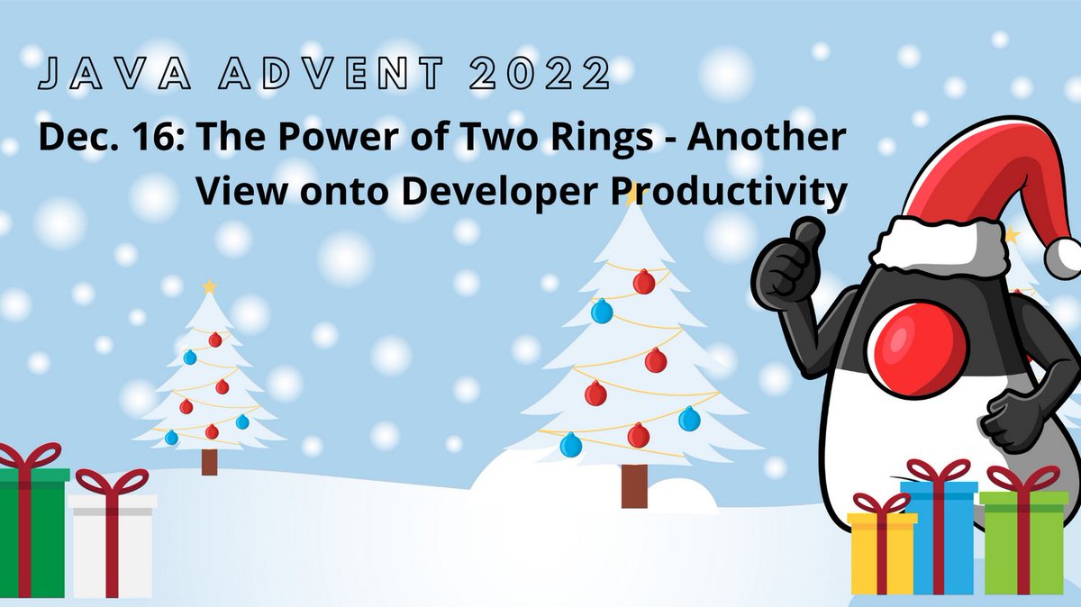 JavaAdvent's tweet image. Developer productivity seems to be front and center again these days.

This led @myfear to write today's #javaadvent22 article "The Power of Two Rings - Another View onto Developer Productivity"

Check it out: javaadvent.com/2022/12/the-po…

#dx
#developerproductivity