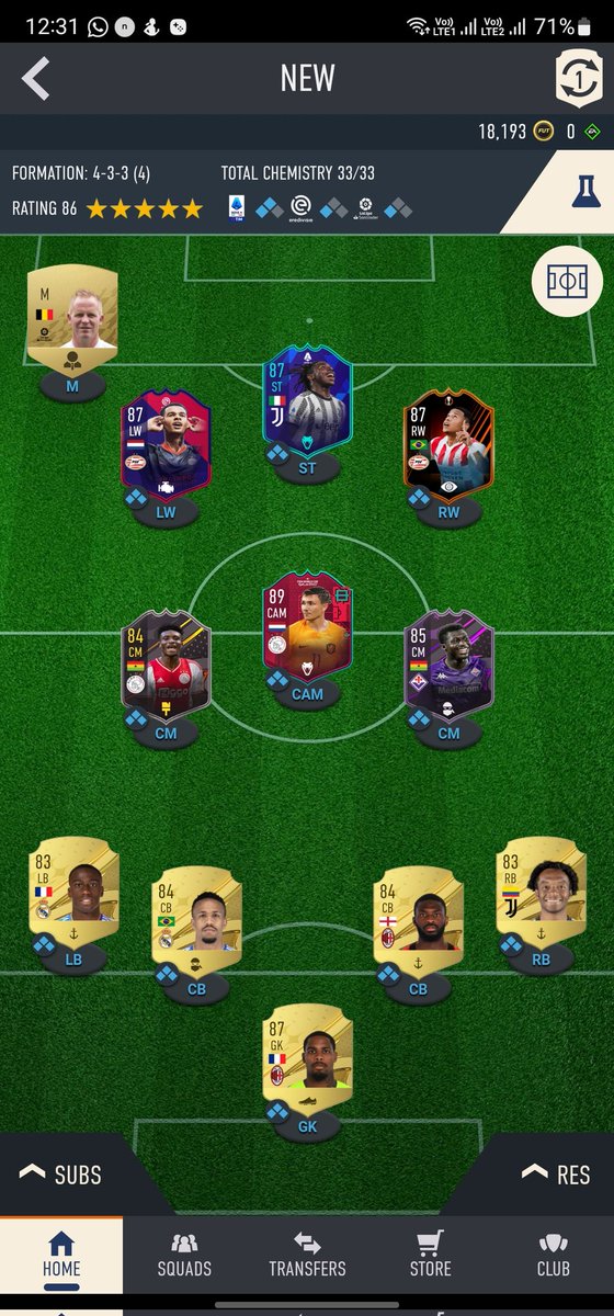 kaevin1996's tweet photo. @FUT_Rory This is my team... No luck from packs... Fun team https://t.co/VCkmXwBQcj