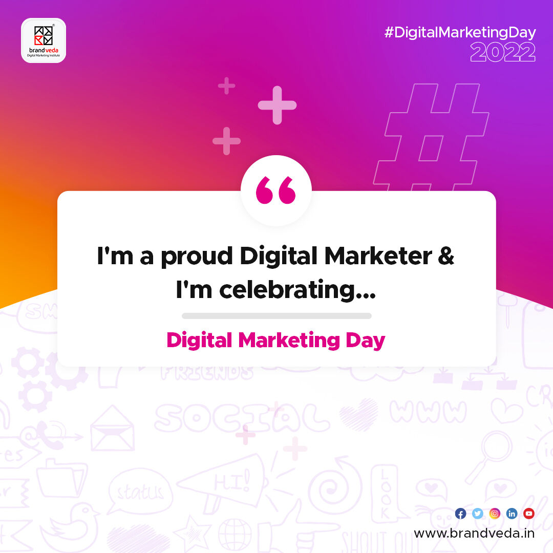 Brandvedaahm's tweet photo. Tag your fellow digital marketers and friends and wish them a world digital marketing day.
.
.
.
#DigitalMarketingDay #DigitalMarketing #DMDay #FutureOfDigitalMarketing #DigitalMarketingTraining #DMDay2022 #brandveda #digitalmaketing #ahmedabad https://t.co/pCqfFTMNGL