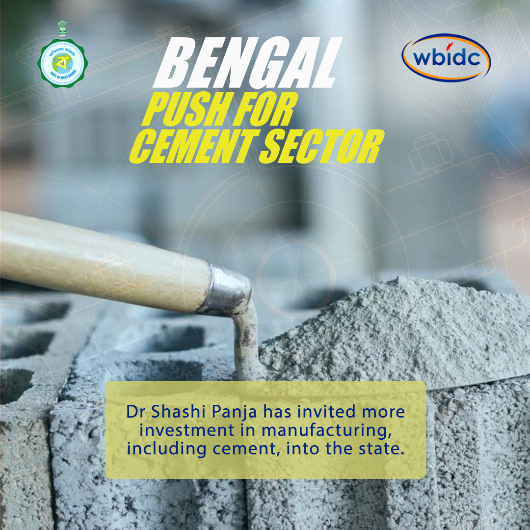 WestBengal commerce &amp; #industry Min. 
Dr. <a href="/panja_shashi/">Shashi Panja</a> invited more #Investment in #manufacturing, including cement, into the state. 
The industry has responded positively &amp;at least 2 companies expressed keenness 2 invest in the coming years.rb.gy/hlvkrl
