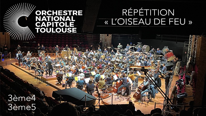 Jeudi 15/12/22, les 3ème4 &amp; 3ème5 ont assisté à la répétition de "L'oiseau de feu" d'I. Stravinsky par l'Orchestre National du Capitole de Toulouse. Travaillée en amont en Ed Musicale avec Mme Castel, chacun a pu mieux entendre et comprendre cette oeuvre majeure. #PEAC #leoferre