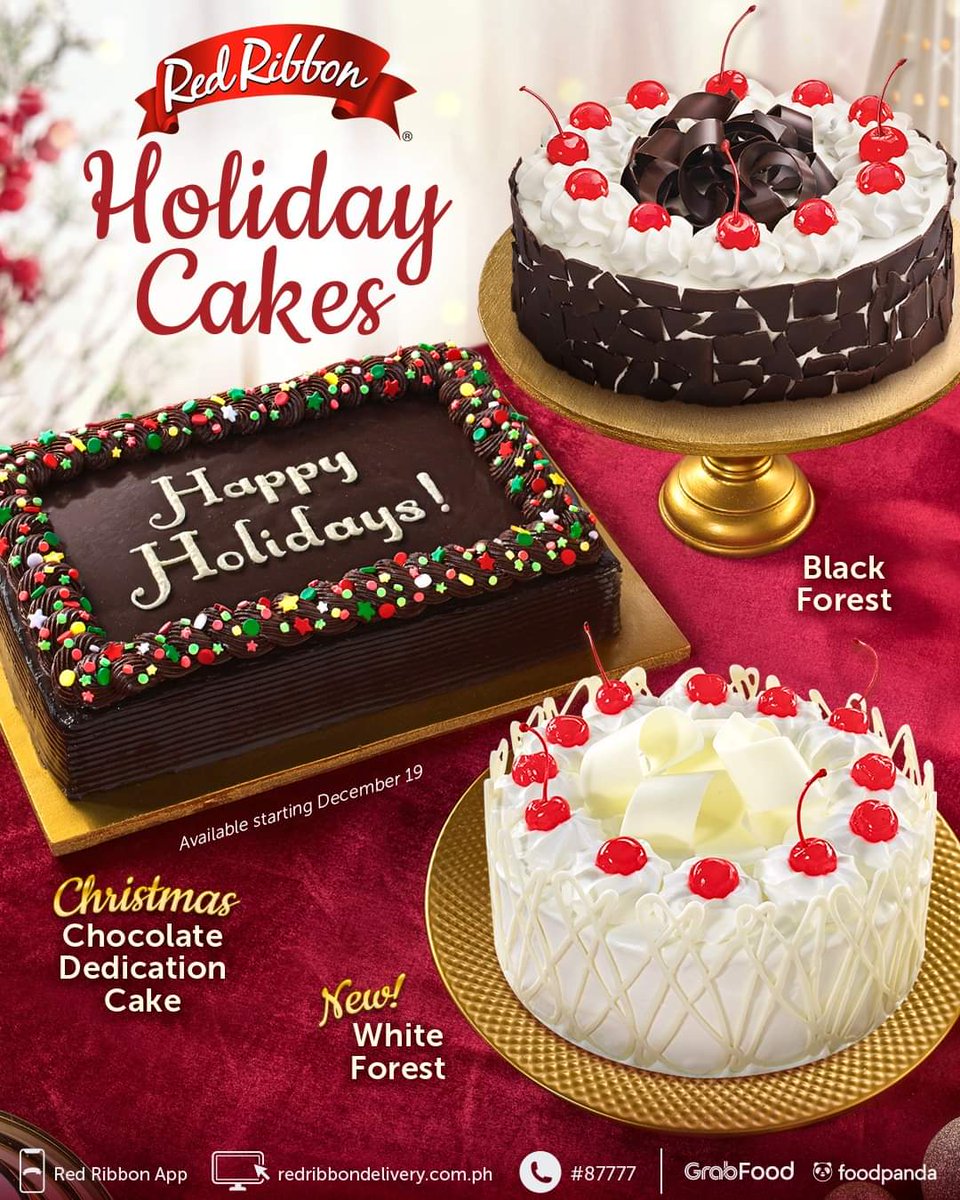 GnetGroup's tweet photo. Hooray❗️Warmest wishes for a Happy Christmas and a wonderful New Year🤩
Come and visit Red Ribbon Gensan Highway and Red Ribbon https://t.co/Qh5STiOmwq cakes and breads are available for you during this yuletide season to share with your loved ones.Pls call📞09950317297 https://t.co/dGaN0KXNEU