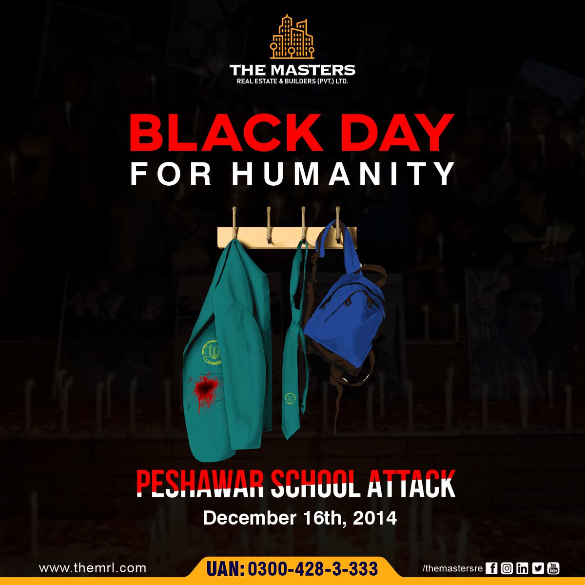themastersre's tweet photo. On December 16, 2014, children from a school in Peshawar, Pakistan, were killed in a brutal way. You all are alive, and we will never forget you ever!
#themastersrealestate #realestates #apsattackpeshawar #apsattack #apsattack2014 #petrolprice
#ایک_اور_16دسمبر https://t.co/qJapQFa3rl