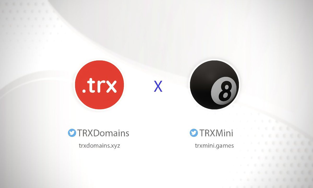 🎉Thrilled to announce our #partnership with <a href="/trxmini/">trxmini.games</a> - a #TRON  based #GameFi platform that allows you wager against opponents on various games and soon-to-be #eSports games🔥🔥

⭐️Can't wait to integrate #trxdomains #DID on trxmini.games
<a href="/trondao/">TRON DAO</a> <a href="/PerelloLaurent/">Laurent Perello</a> #TRX