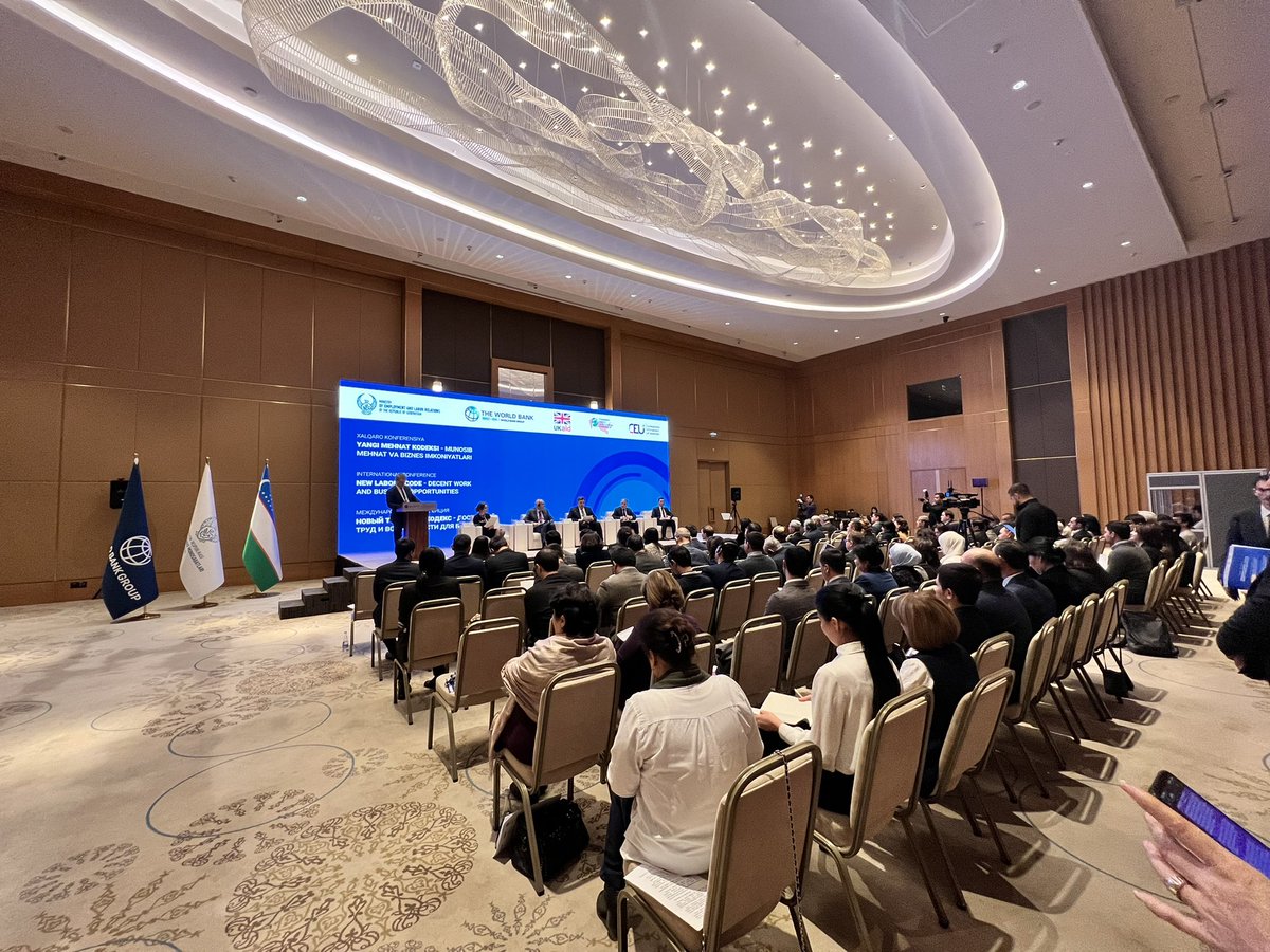 Uzb_MinLabour's tweet photo. #Live⚡️ International conference “New Labour Code - decent work and business opportunities” is being held within the "Effective Governance for Economic Development" #EGED programme of #MELR in cooperation with @UKinUzbekistan @UKaid and @WorldBank https://t.co/BSCz2Wdo4x