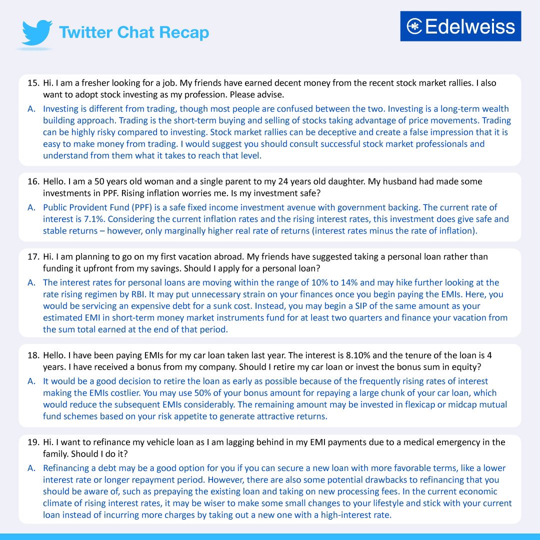 Nuvama_Wealth's tweet photo. If you, unfortunately, missed the #LiveTwitterChat with @i_RahulJain, well, you're in luck because we have a quick recap for you. Glance through all insights on Fluctuation in interest rates and how investors can maneuver in these times!
.
.
#AskEdelweiss #Twitterchat https://t.co/wmtshdSo3f